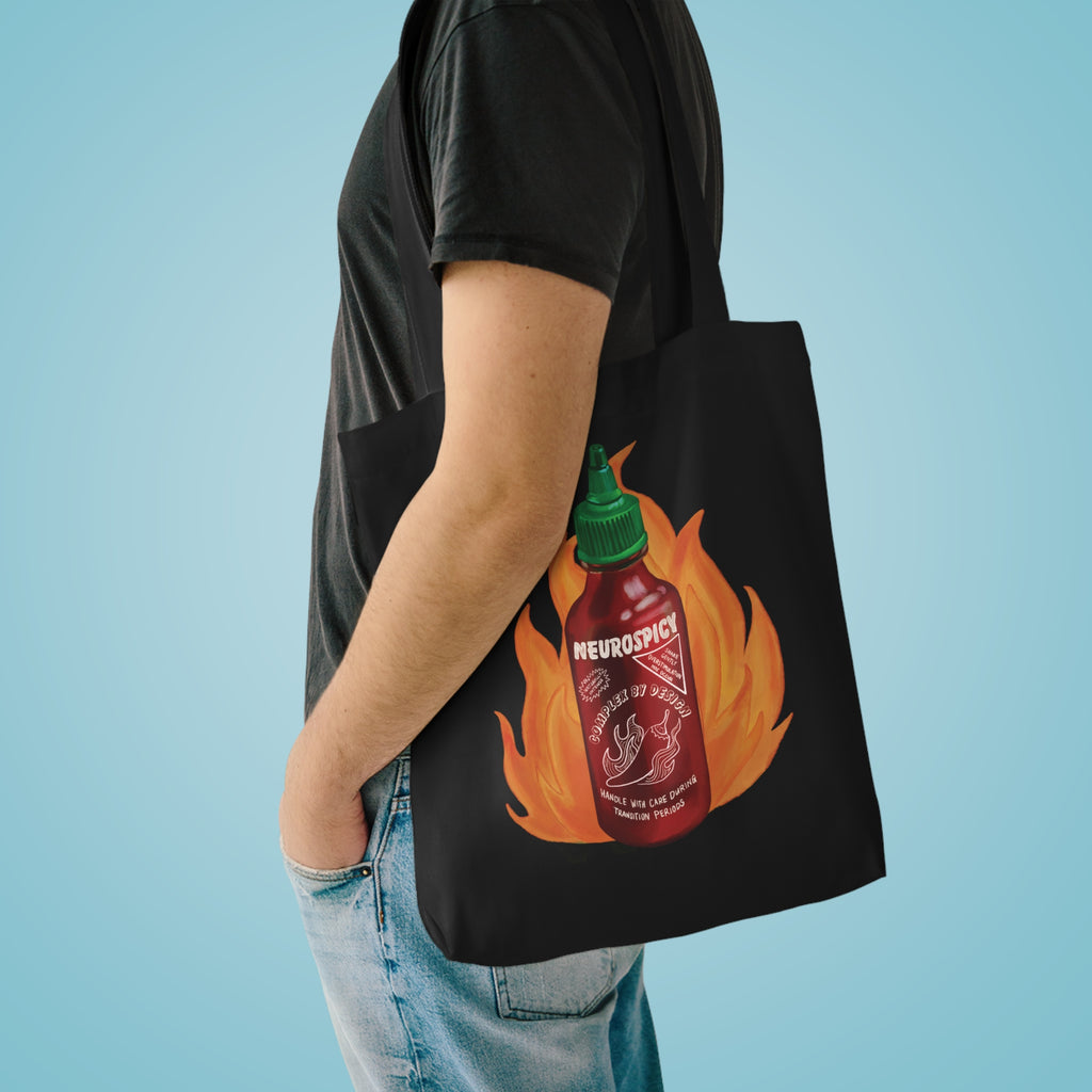 Neurospicy Sriracha Tote Bag