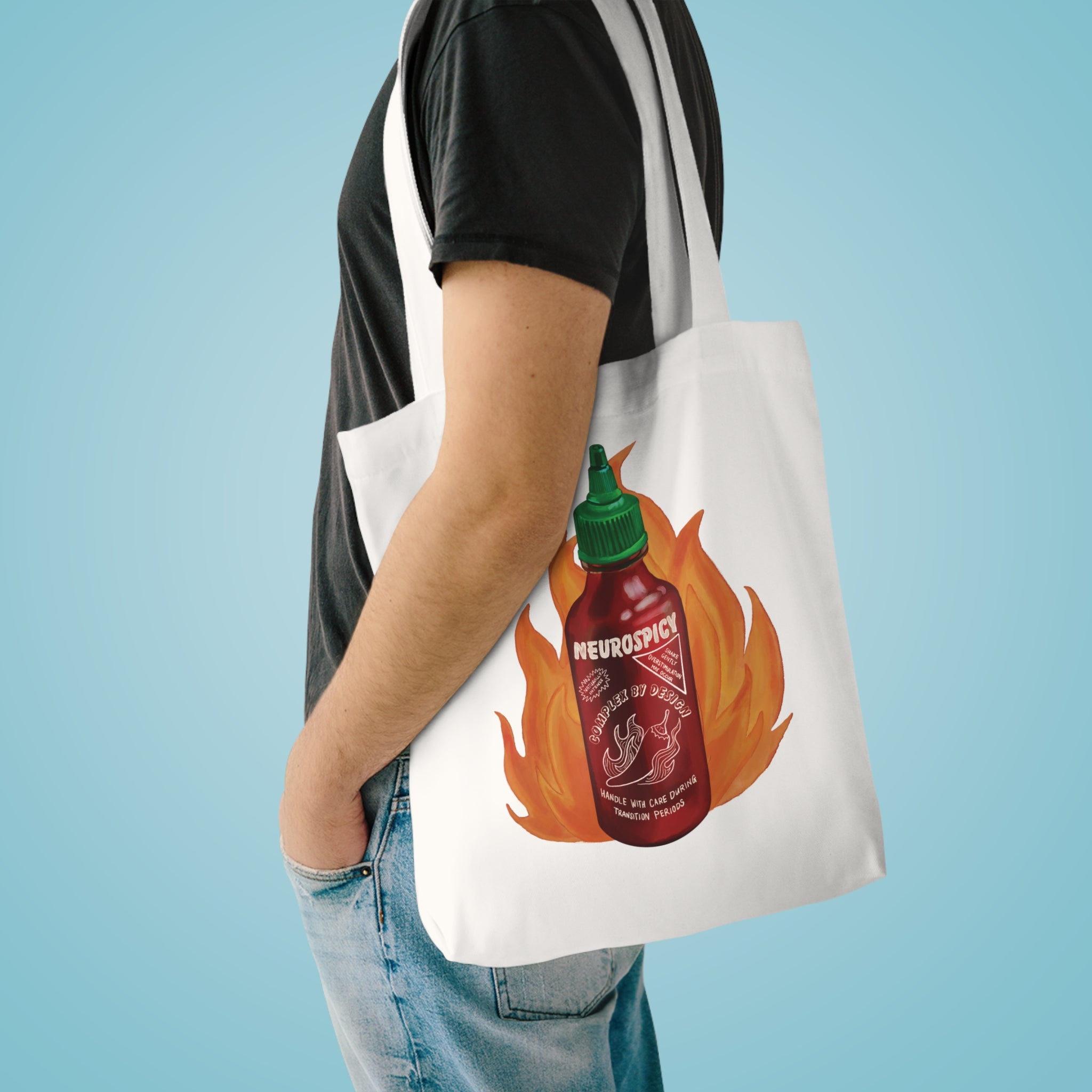 Neurospicy Sriracha Tote Bag