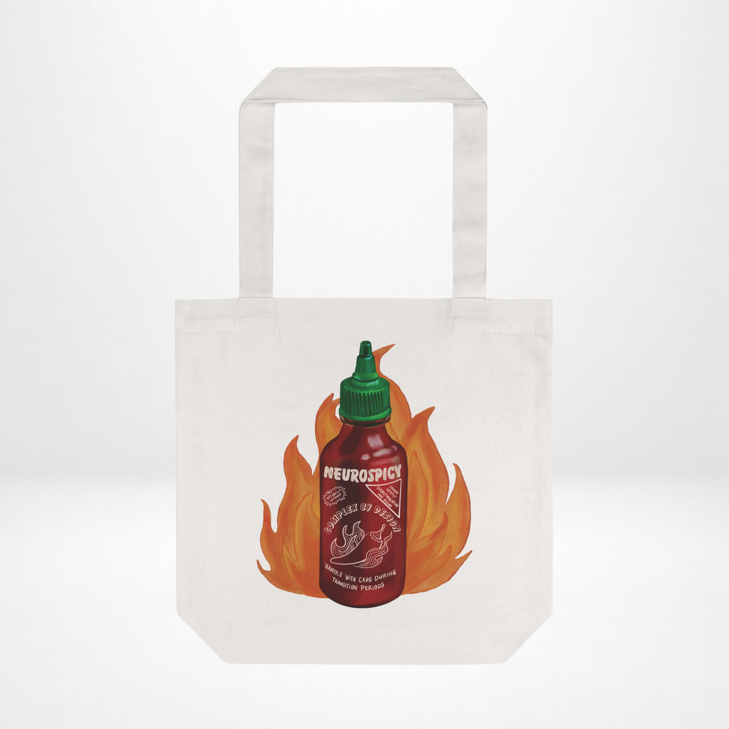 Neurospicy Sriracha Tote Bag