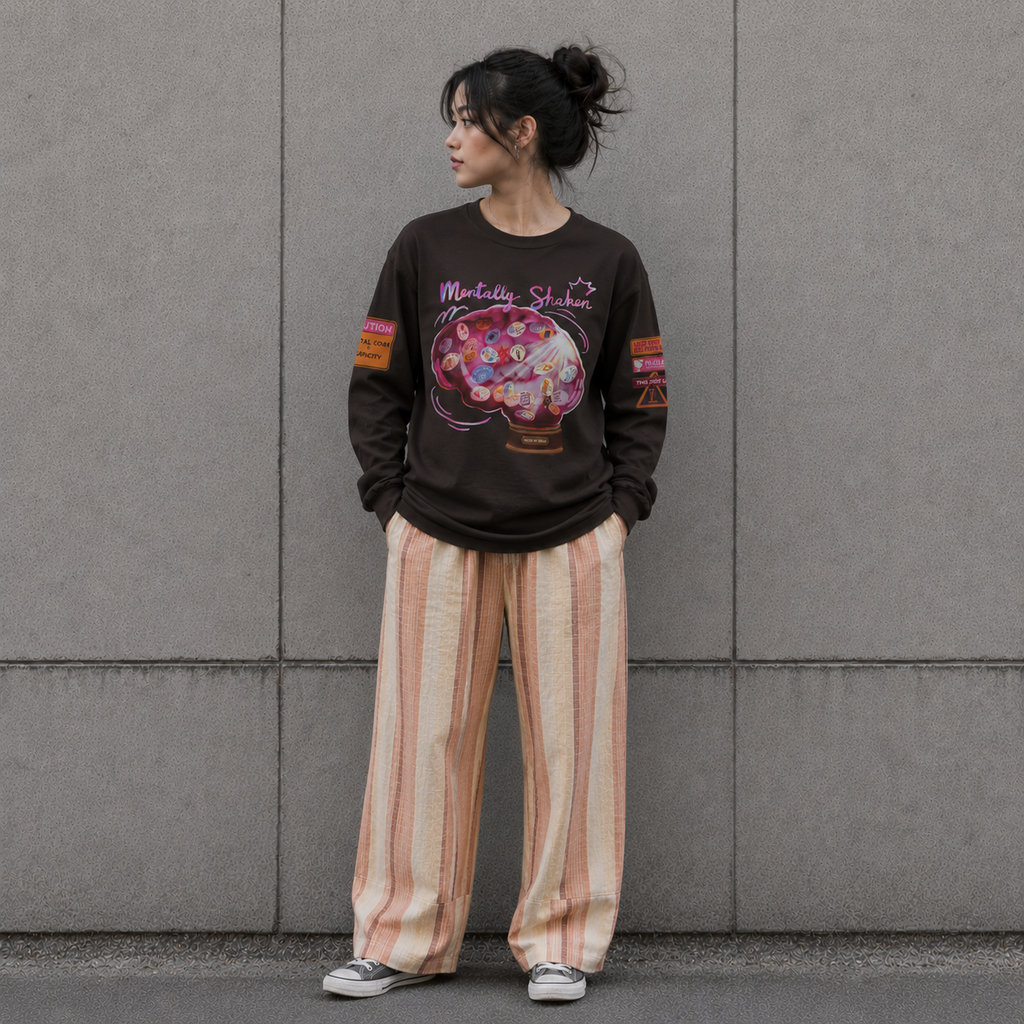 Mentally Shaken Cotton Long Sleeve Tee