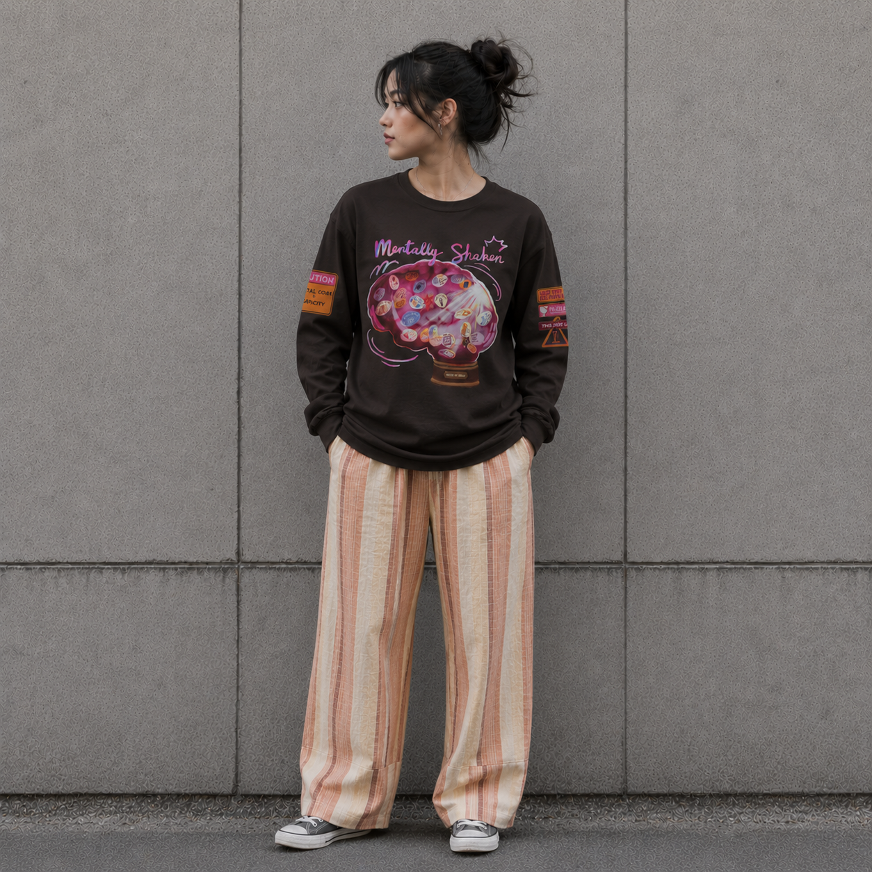 Mentally Shaken Cotton Long Sleeve Tee