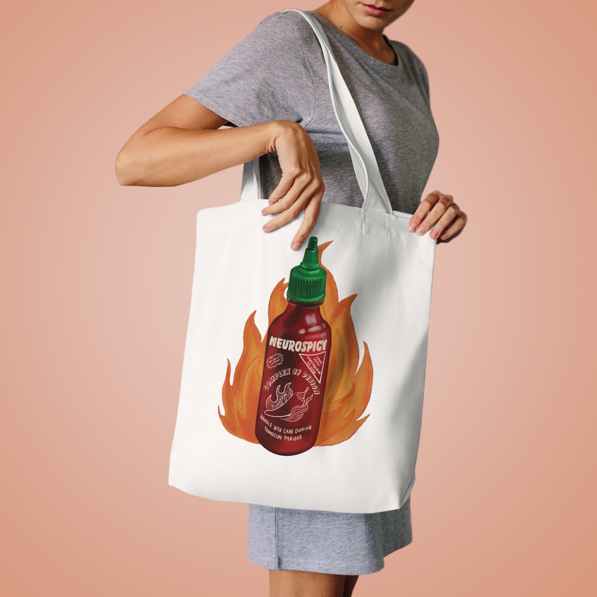 Neurospicy Sriracha Tote Bag