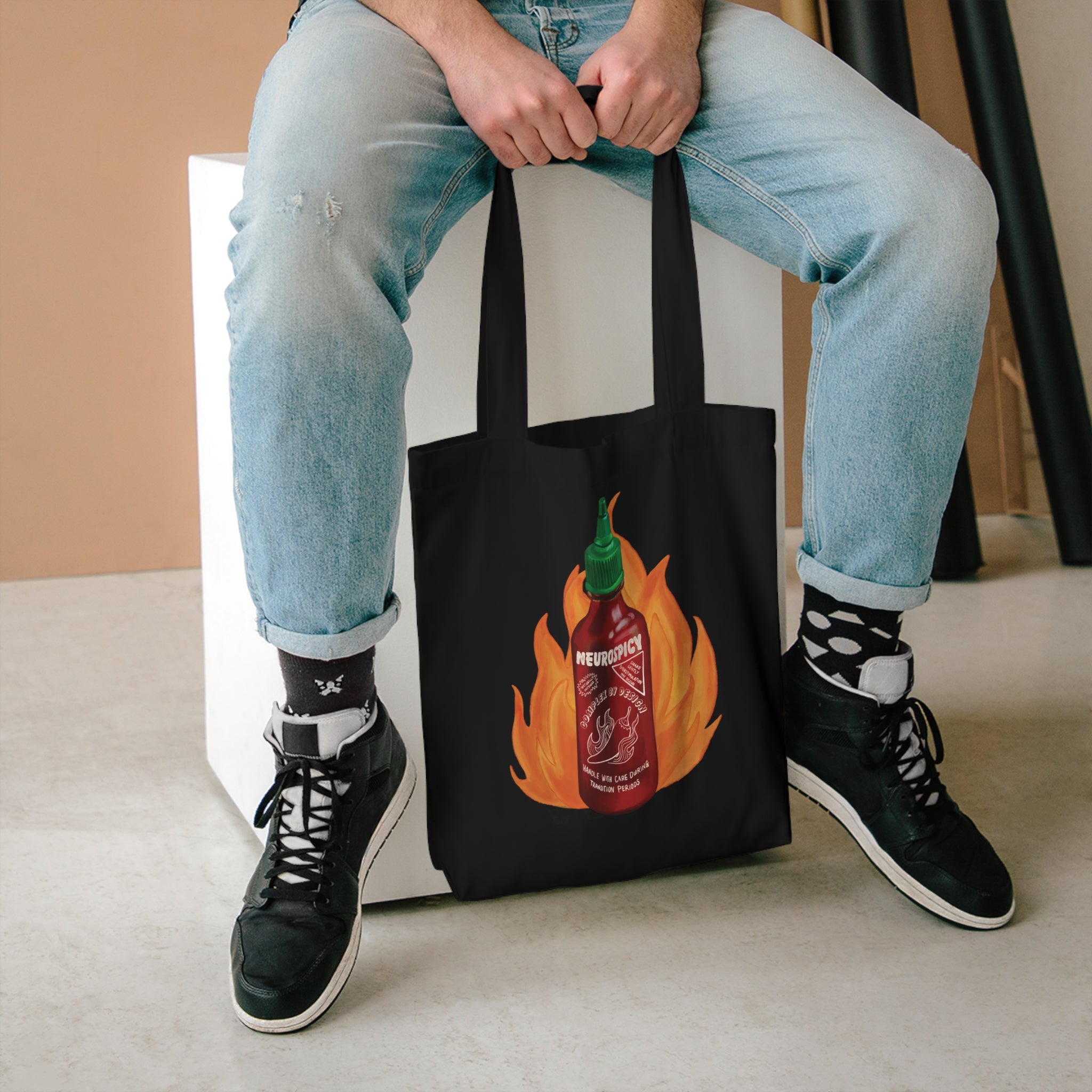 Neurospicy Sriracha Tote Bag